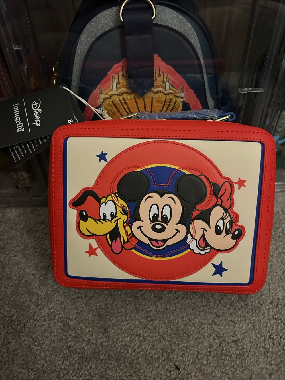 Loungefly Mickey and Friends Linchbix Style Crossbody Bag